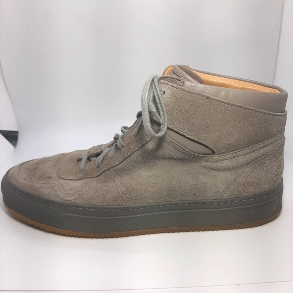 Common Projects Italian High Top Suede Leather Sneaker BBall Shoes - Picture 1 of 14